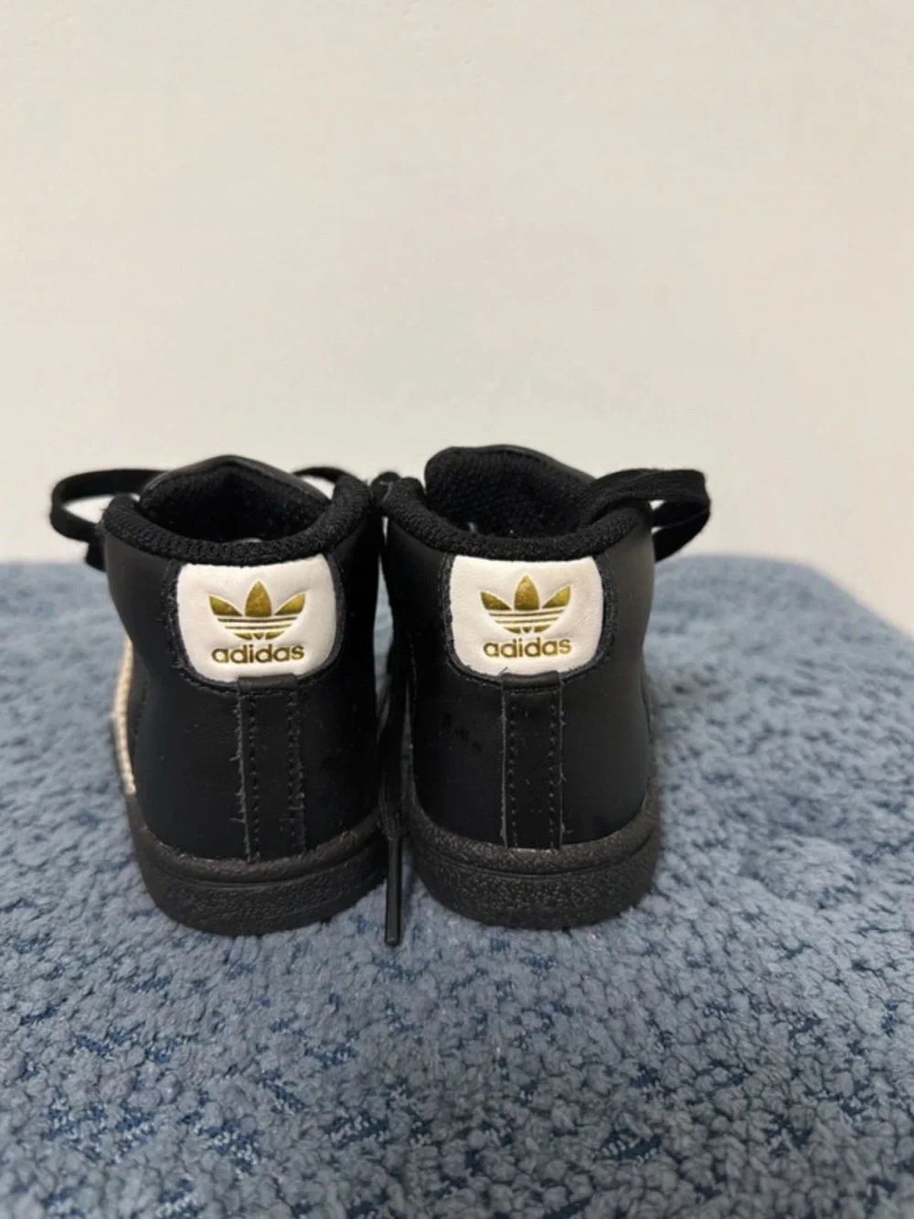 adidas Kids Black and White High-Top Sneakers